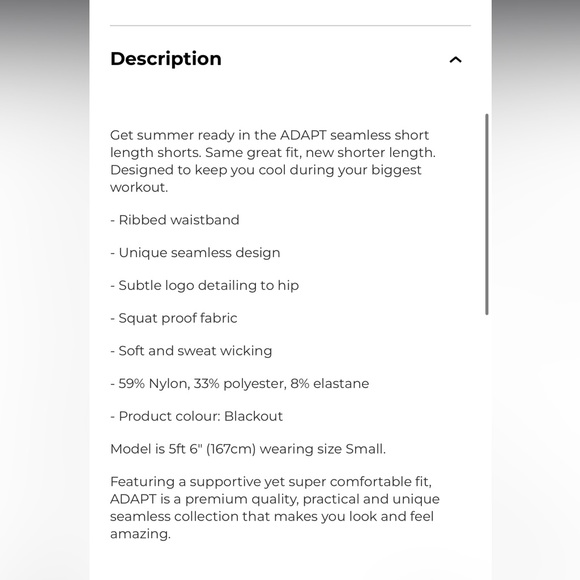 Pursue Fitness Short Length Short in Blackout - Picture 9 of 9